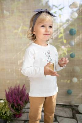 Tres Bien Bluzka z nadrukiem Pinokio - ecru