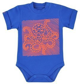 Body niemowlęce krótki rękaw "OŚMIORNICA" Koala- niebieski