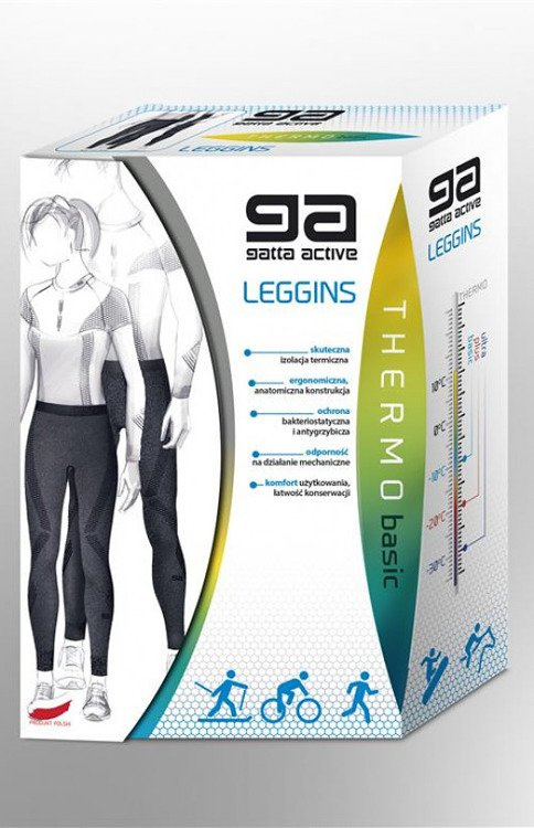44614 Legginsy Thermo Basic Flipe unisex Gatta grafitowe