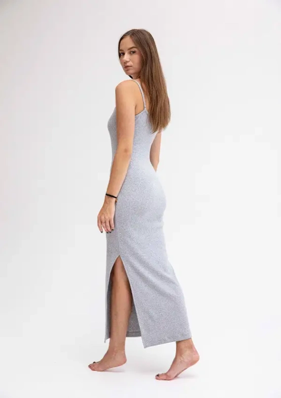 DK-K-P7 Sukienka bawełniana DKaren - szara