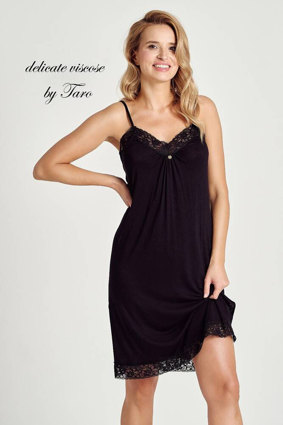 3118 Mercy Koszula nocna Taro-czarny