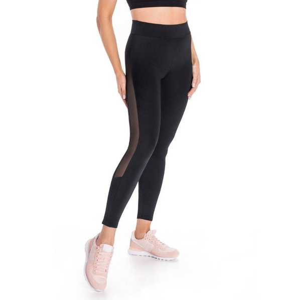 2224 Mappy Legginsy Sportowe Z Siateczką Teyli -czarne 