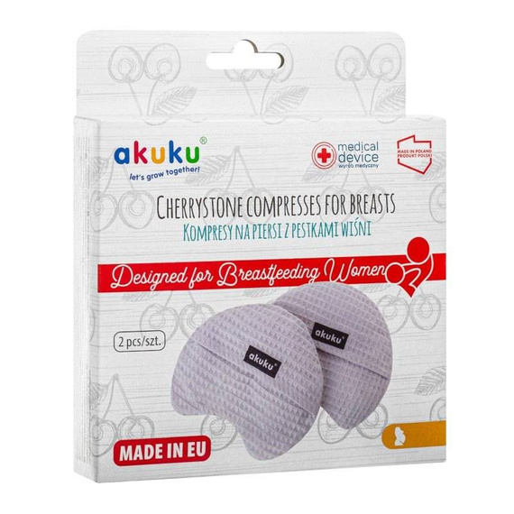 ALA0634 Kompresy na piersi z pestkami wiśni Akuku 