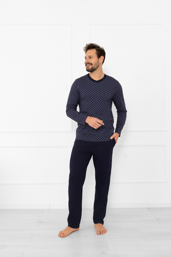 Gerard Piżama męska Italian Fashion – bawełna, długi rękaw i spodnie