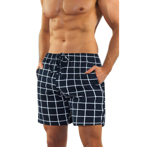 2024/01 Piżama Męska krótki rękaw, spodenki Sesto Senso granatowy