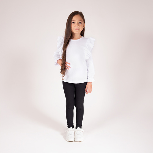 198282 Viki legginsy dziewczęce Nicol – bawełna z elastanem, wygodne, czarne, polska produkcja