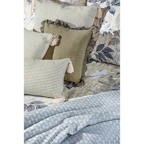 Montenegro Poszewka z grubej tkaniny bawełnianej Eurofirany oliwkowy