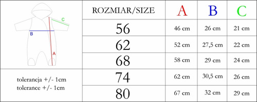 209270 Rosy Pajac dresowy z luną Nicol