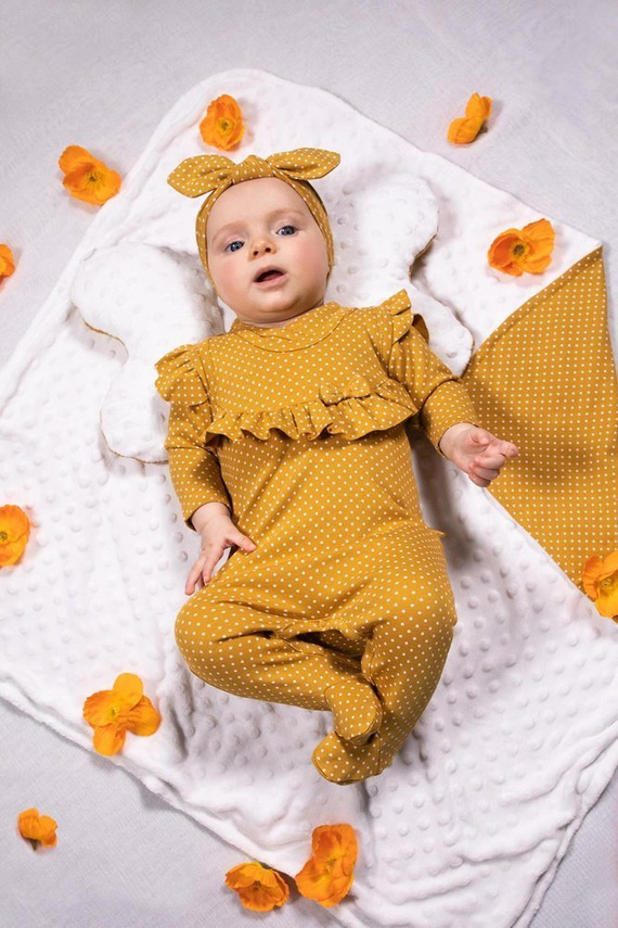 176064 Opaska niemowlęca "Michalina" Nicol - musztardowy