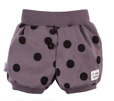 Swan Szorty na gumce, grochy Ewa Klucze - druk grafit