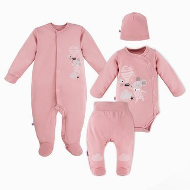 Mellow Komplet 4 elementy Ewa Klucze- róż