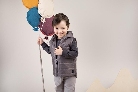 "Dreamer" Bezrękawnik z kapturem Pinokio - szary