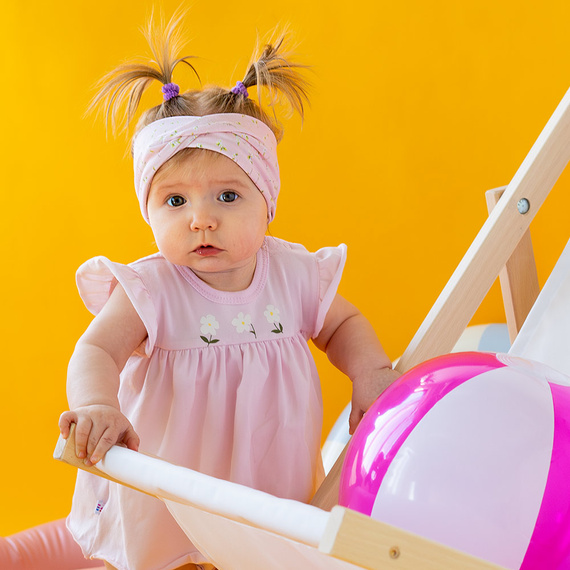 Meadow Sukienko-body z krótkim rękawem Eevi - różowy