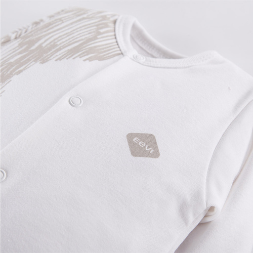 Pacific Pajac niemowlęcy bawełniany Eevi - biały druk