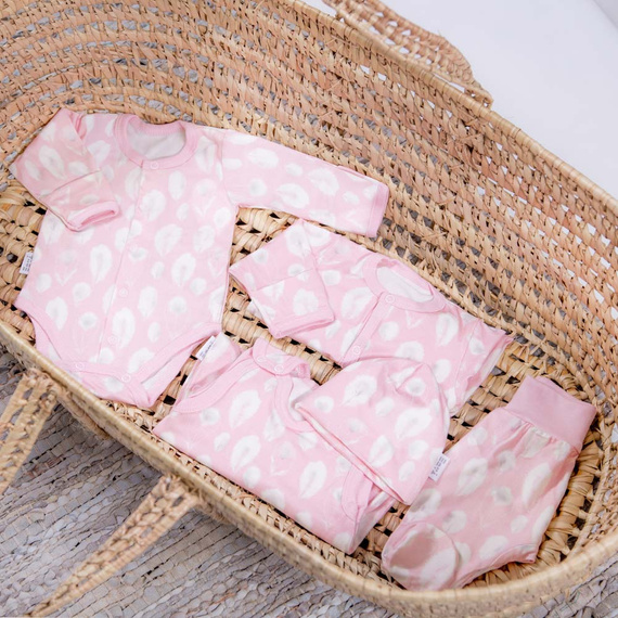 Bamboo Śpiochy niemowlęce z nadrukiem Ewa Klucze- niebieski