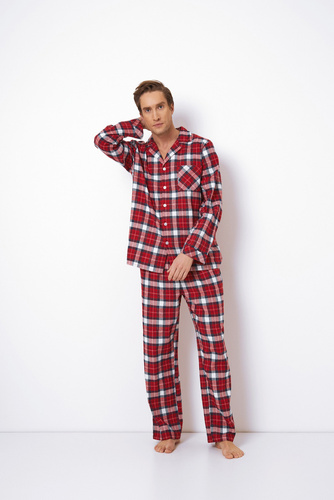 Michael Long Piżama Męska Aruelle - red 