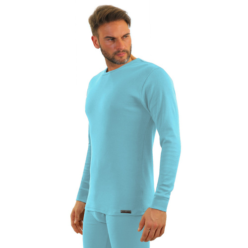 111 Podkoszulek bawełniany z długim rękawem Sesto Senso- niebieski