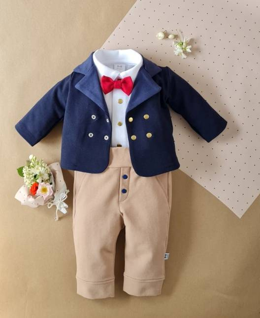 0410/latte Little Gentleman Spodnie Marija - latte