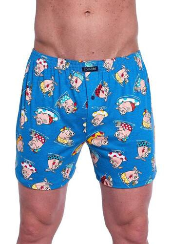 001, 011/170 Classic Bokserki męskie Cornette niebieski