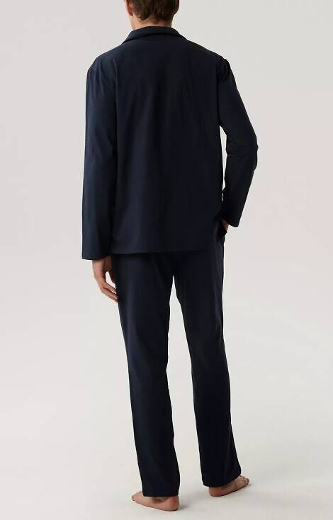 BNMP-001 Piżama męska długi rękaw, Atlantic- granatowa