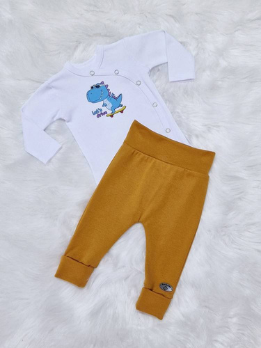 Let's Drive Body z długim rękawem kopertowe Bambarillo biały