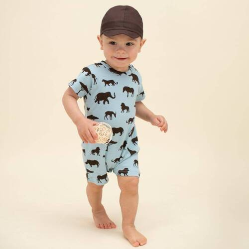 Safari Rampers niemowlęcy Pinokio - afryka niebieski