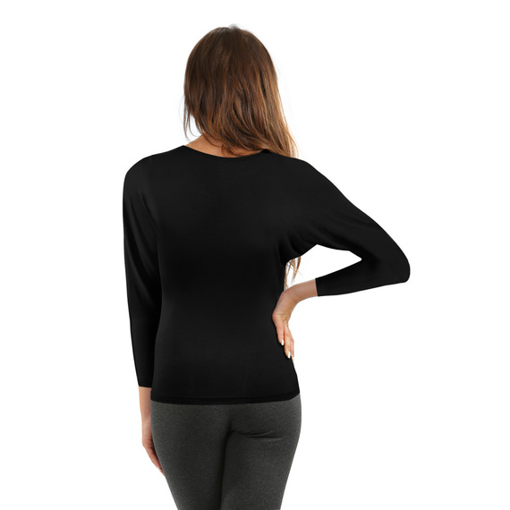 Andrea Bluzka damska kimono Sesto Senso czarny