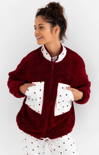 Simonette Bluza damska Sensis - biały bordowy