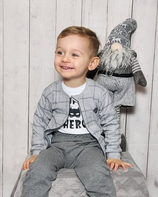 "Jaś" chłopięcy komplet dresowy Bambarillo szary