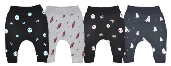 Spodenki niemowlęce "BAGGY" Koala czarno- różowe