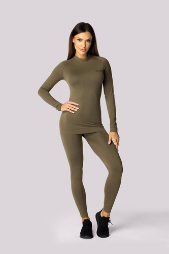 Alpha legginsy termoaktywne Spaio forest green