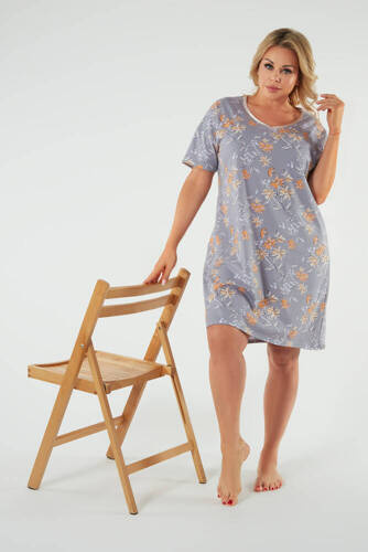 Kasos koszula nocna, krótki rękaw Italian Fashion - druk