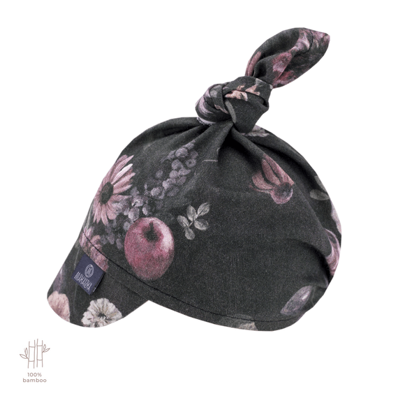 Mystery of Flowers Chustka z daszkiem na gumce 100% Bamboo - Makaszka