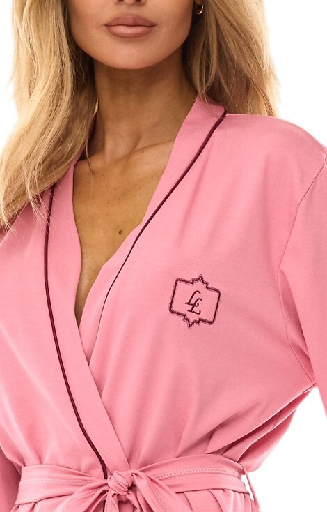 2504 Szlafrok Damski L&L -różowy