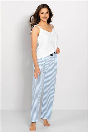 Erica piżama damska Momenti Per Me white-baby blue