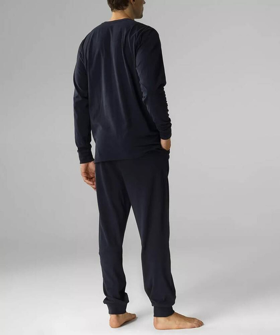 NMP-378  Piżama męska długi rękaw, Atlantic-granatowy