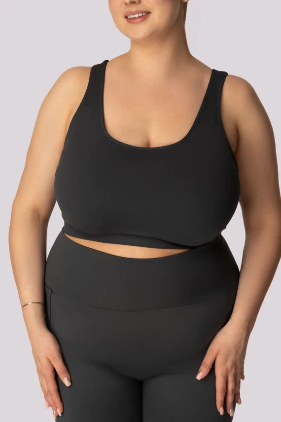 Base top biustonosz sportowy Mona szary 