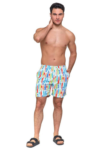 KSZ2600-004 Kąpielówki męskie Moraj - biały wzór 2