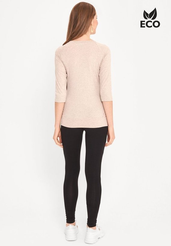 ECO Bluzka rękaw 3/4 Cool mama beż