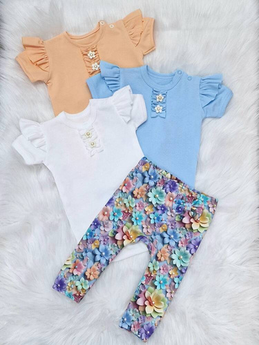 Ola Body z krótkim rękawem Bambarillo morelowy