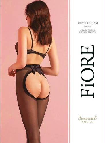 5038 Cute Dream Rajstopy Fiore - black