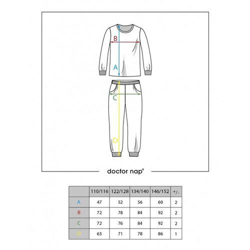 4311 Piżama dziecięca Unisex Doctor Nap - graphite