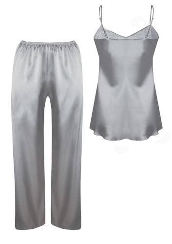 Avery Komplet Damski Piżama DKaren - srebrny 