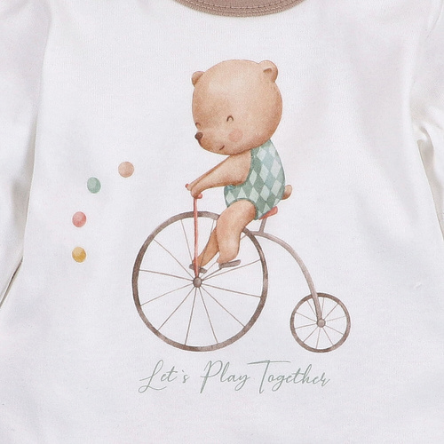 ABN-5589 Circus Bluzka niemowlęca Nini – 100% bawełna organiczna, bezpieczna dla skóry, polska produkcja