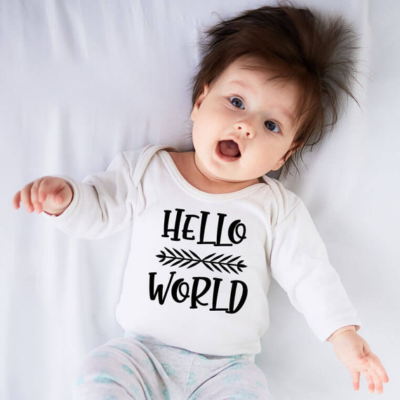 Body długi rękaw "Hello World" Moocha czarny