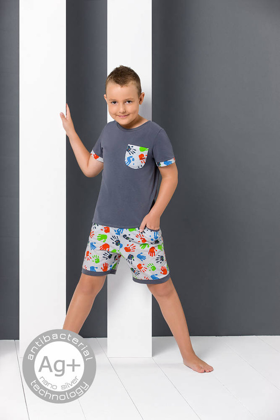 PY2004 Piżama chłopięca Passion grafit