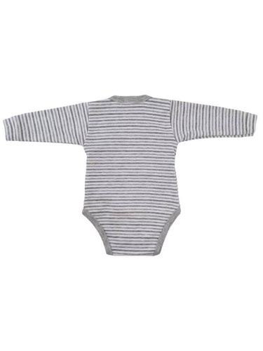 Body rozpinane z długim rękawem "Lines" Terjan - szary