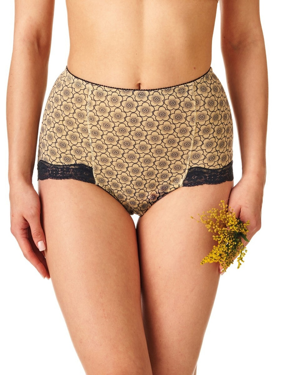 LPM 753 B22 A'2 Figi damskie 2-pak Key czarny beżowy