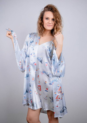 DK-P Christmas Podomka damska DKaren - błękit 015