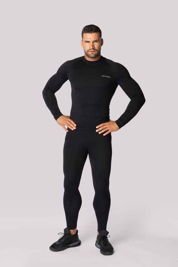 Alpha Legginsy termoaktywne męskie Spaio black